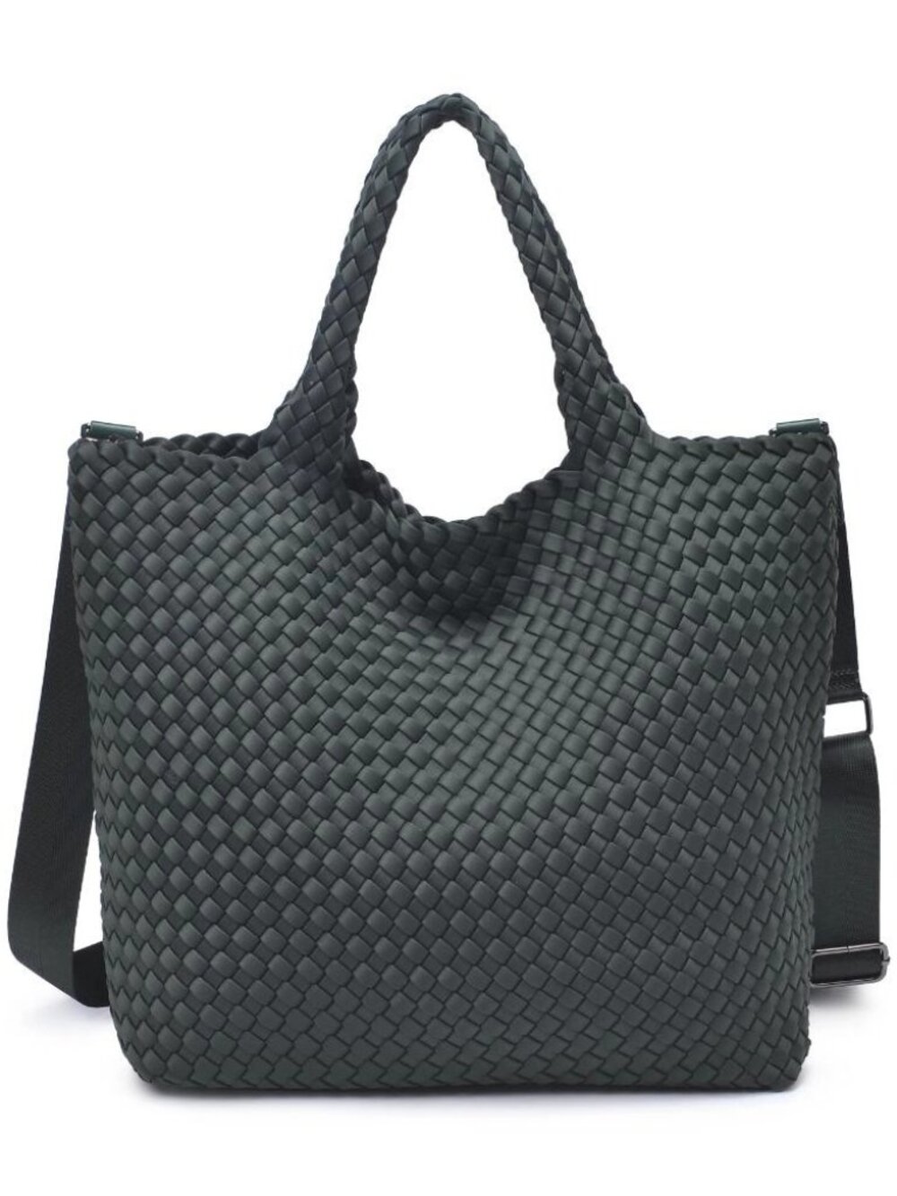 Sol & Selene Sky's The Limit Medium Olive Woven Neoprene Travel Tote Bag NWT